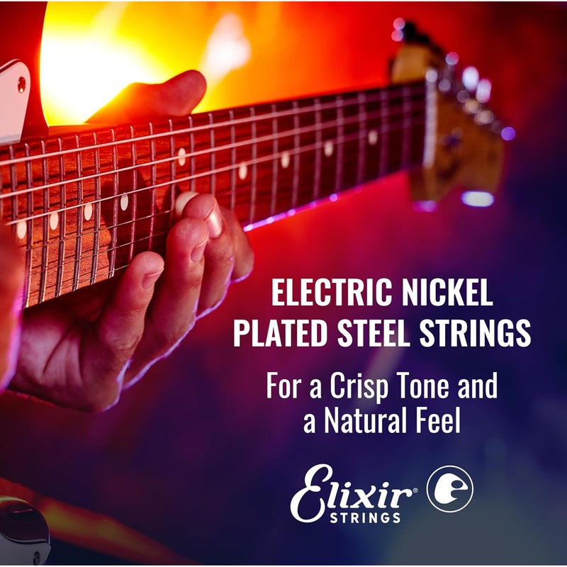 Elixir Strings, Electric Guitar Strings, Nickel Plated Steel with OPTIWEB Coating, Longest-Lasting Crisp Tone with Comfortable Feel, 6 String Set, 3 Pack, Super Light 9-42 - Image 5